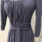 Bailey44 Anthropologie x Bailey 44 Navy Ruched Basketry Dress Size Medium Photo 2