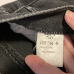 Stizzoli Jeans Dark Wash White Stitching Embroidered Pockets Italy Gray Size 32 Photo 5