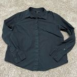 Banana Republic  women button up black shirt blouse size M Photo 7