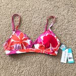 Seafolly  Australia Sun Dancer Spicy Orange 8 US Flower Bralette Bikini Swim Top Photo 1
