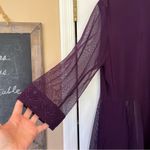 R & M Richards Vintage Open Front Top Duster Sheer Purple Long Sleeve XL Loose Photo 14