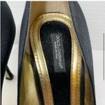 Dolce & Gabbana , baguette bow , black satin pumps, heels size 7 Photo 4