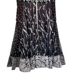 Byron Lars Black Navy White Floral Embroidered Tulle A Photo 1