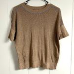 Lilla P Mocha Brown Easy Cotton Modal Short Sleeve Shirt Size XS Basic Everyday Photo 0