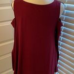 SO || Maroon cold shoulder long sleeve top Photo 3