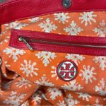 Tory Burch Michelle Tote Large Cherry Red Shoulder Bag Purse Photo 10