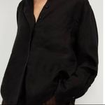 Everlane The Linen Popover Shirt in Black •Size 4 •NWT Photo 3