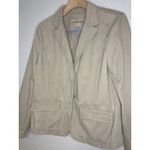 Eddie Bauer Women’s Safari Utility Jacket Blazer Size 10 Khaki 2 Button Cotton Photo 1