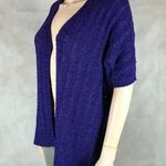 Chico's Purple Short Sleeve Open Knit Cardigan Size 0 SMALL Photo 3