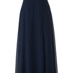 Jenny Yoo Jenni Yoo BHLDN Navy Maxi Dress Halter Bridesmaid Formal size‎ 4 wedding guest Photo 0