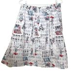 Modcloth  Daytrip Darling Circle Skirt Paris Dog Umbrella City Size Large Photo 2