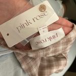Pink Rose Pink Plaid Crop Top Photo 0