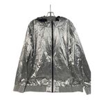 Tommy Hilfiger NWT‎  Metallic Silver Hooded Windbreaker Jacket Women's XL Photo 1