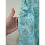 Miss Elaine Essentials Short Sleeve Snap Front Premium Knit Robe PL Teal Paisley Blue Size L Photo 3