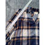 Free People Tunic Top Boho Plaid Hi Low Ruffle Hem V Neck Shirt Size M Photo 7