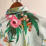 Bella Tu Short Floral Mini Dress Long Sleeve Blue Size M Photo 7