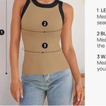 Womens 2024 Summer Sleeveless Tank Tops Ribbed High Neck Racerback Slim Fitted Color Block Casual Shirts Photo 3