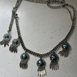 Silver Chain Belt with‎ Turquoise Details feather dream catcher Photo 3