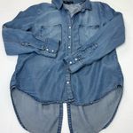 Velvet Heart  Blue Tencel Denim Shirt Small Long Sleeve Photo 6