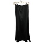 Vintage Warner's Slip Set Top Full Skirt Size Small/Medium Black Satin 1980s Photo 7