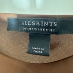 ALLSAINTS Hadley Satin Midi Slip Chocolate Dress Size US 10 Brown Photo 3