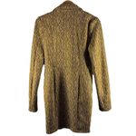 The Sang Gold/Black Tiger Stripe Gathered Coat Dress Long Sleeve Size Medium Photo 4