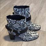 BCBGeneration 5.5 snake print harness ankle booties Photo 1