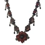 Vintage Colleen Toland Floral Head Dress? Necklace? Pink Photo 0