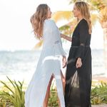 DUSTER BEACH COVER UP Open KIMONO T. ZOVICH Bell Sleeve Ecofriendly Black Large Photo 11