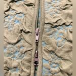 Oilily Vintage Green Blue Textured Double Zipper Knit Cardigan Bomber Jacket L Size L Photo 2