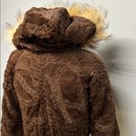 Rocawear Y2K Brown Puffer Jacket Down Fill Fur Hood 2000s Streetwear Size Small Photo 4