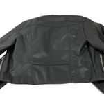 Divided H&M Faux Leather Black Biker Jacket Women Moto Full Zip Slim Fitted XS Photo 14