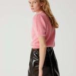 Beatrice B - Puff Sleeve Cropped Sweater Pink Classic Classic Preppy Work Casual Photo 1