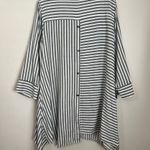 Soft Surroundings  Standout Shirt Cotton Blend Striped Button Front Tunic Top Lg Photo 13