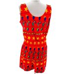 VINTAGE Béchamel Beach print romper red sz M Size M Photo 1