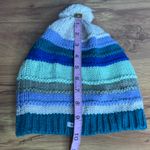 Burton  Striped Knit Beanie Hat Pom Pom Winter Warm Snowboard Ski Womens Photo 4