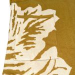 EUC Marla Wynne Women's Mustard Yellow Floral Print Open Front Cardigan Large Photo 1