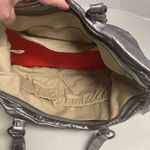 ELLIOTT LUCCA Women’s Silver Metallic Braided Handbag Tote 15X3X9 Silver Photo 8