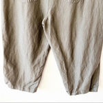 Sandro  Capris Olive Green‎ Linen Bermuda Shorts Size 16 Summer Photo 5