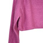Arizona Jeans  Co. Womens L Cropped Bell Sleeve Mock Neck Sweater in Dark Pink Photo 6