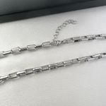 Link Chain Necklace for Men Women Streetwear Punk Hip Hop Unisex Style Silver Photo 2