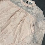 Ultra Pink  Elegant Lace Blouse in Soft Beige large Photo 1