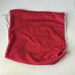 SEW SWEET MINKY Designs DrawString Tote Bag Red White Polka Dots NWT Photo 0