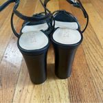 Schutz Black Leather Strappy Platform Heel Sandals Size 9.5 Photo 2