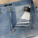 American Bazi Hollywood Graffiti Distressed Boyfriend Jeans Blue Large Photo 6