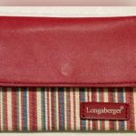 Longaberger Homestead Market Stripe Wallet Purse Coin Pouch & CCard Case NWOT Photo 3