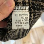 Impressions  EUC Women's Rustic Vineyard Tweed Linen Blend Top Black Size S Photo 5