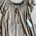 Lizard Thicket  Taupe Ruffle Sleeve Mini Dress Photo 4