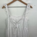 Altar'd State Altar’d State White Ruffled Strap Tired Dress cotton size Large Photo 5