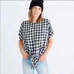 Madewell  buffalo check button-back tie shirt▪️size S Photo 0